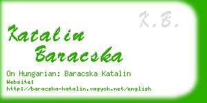 katalin baracska business card